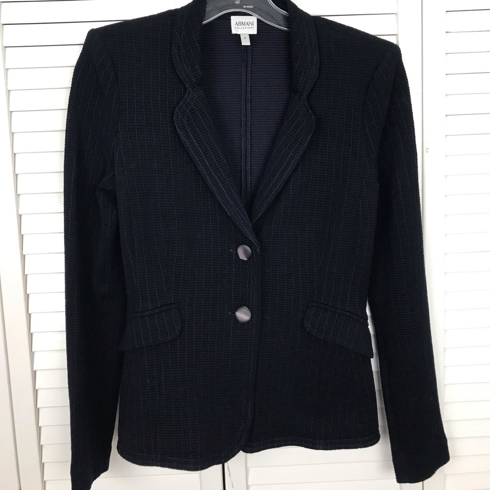ARMANI COLLECZIONI | NAVY FITTED BLAZER